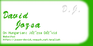 david jozsa business card